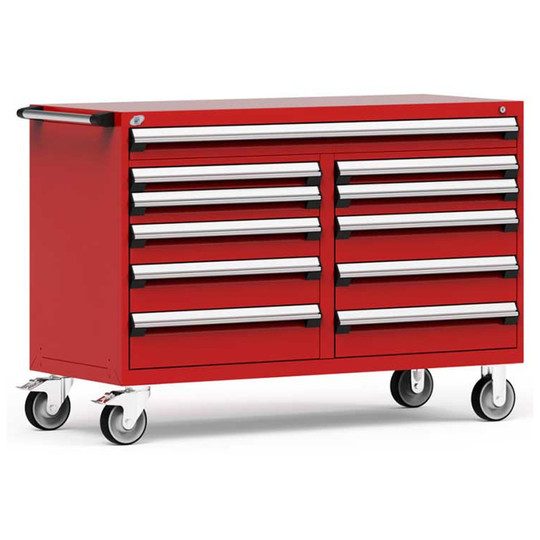 11-Drawer Mobile Cabinet, 60"W x 27"D x 41.5"H - Without Dividers