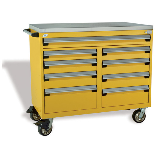 9-Drawer Mobile Cabinet, 48"W x 24"D x 43.25"H - Without Dividers