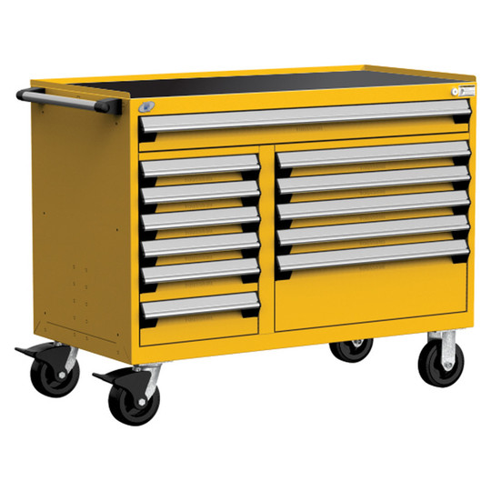 12-Drawer Mobile Cabinet, 48"W x 24"D x 38.5"H - With Dividers