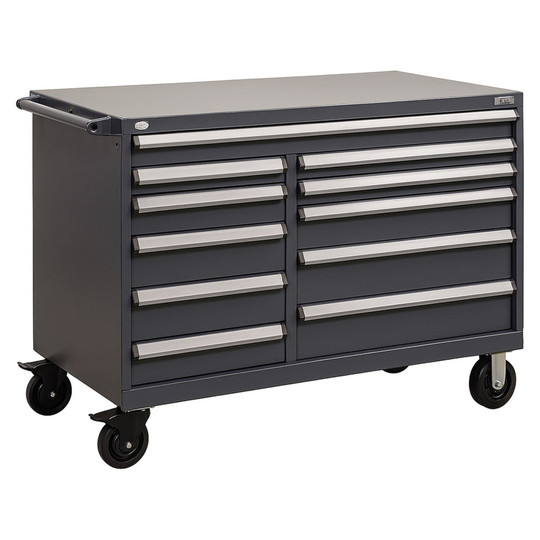 13-Drawer Mobile Cabinet, 60"W x 24"D x 45.5"H - Without Dividers