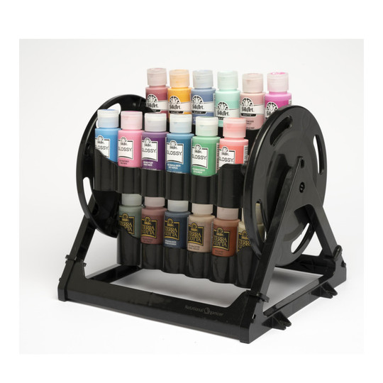 Rotating Acrylic Paint Organizer for 24 Bottles