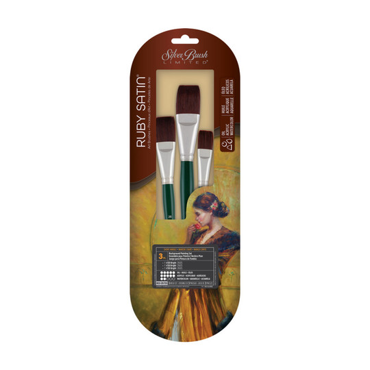 3-Piece Jumbo Bright Synthetic Filament Brush Set
