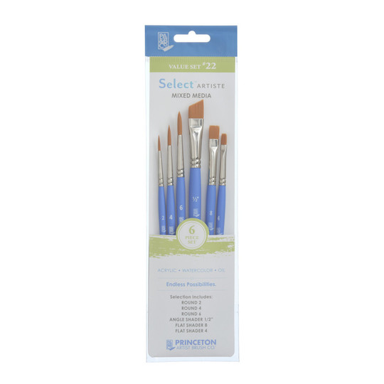 Select Artiste No. 22 Mixed Media Brush Set, 6 Pieces