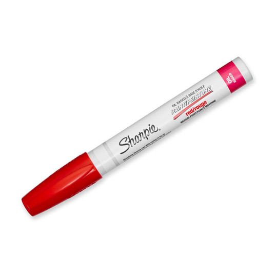 Oil-Based Paint Marker, Medium Point, Red, 1 Count