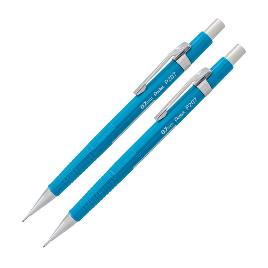 Sharp 0.7 mm Mechanical Pencils, Blue Barrels, 2-Pack