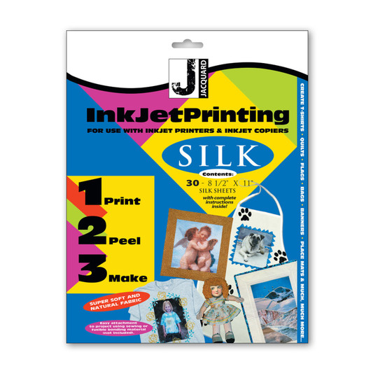 Inkjet-Ready Silk Fabric Sheets, 8.5 x 11 in., 30-Pack