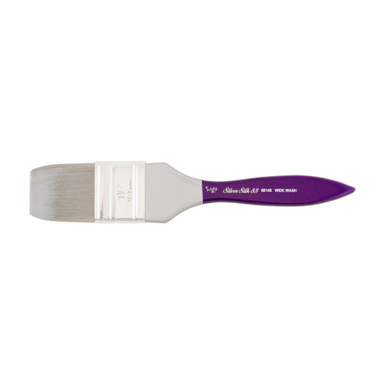 Silver Silk Synthetic Wide Wash Brush, 1-1/2 in.