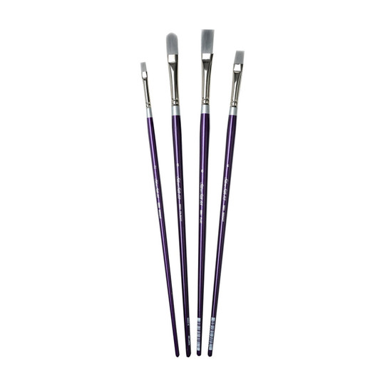 4-Piece Synthetic Filament Artist Brush Set