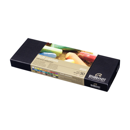 Assorted Soft Pastel Half Stick Set, 30 Count