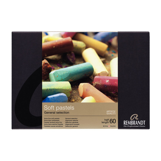 Assorted Soft Pastel Half Stick Set, 60 Count