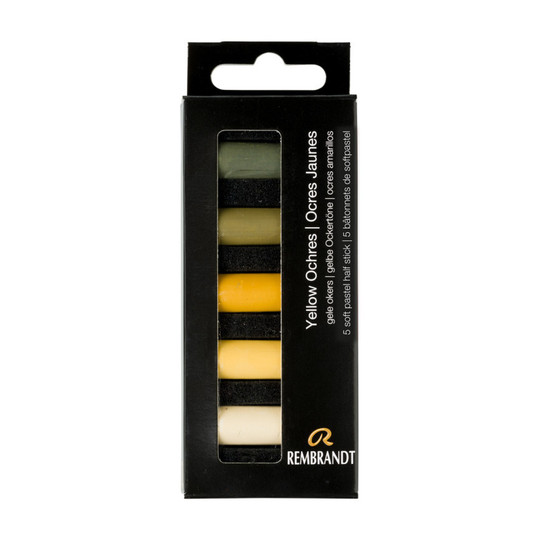 Yellow Ochres Soft Pastel Micro Set, 5 Half Sticks