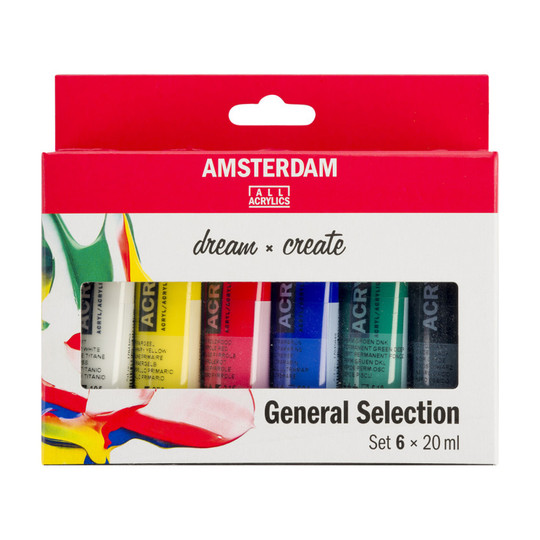 Standard Acrylic Paint Set, 6 x 20 mL