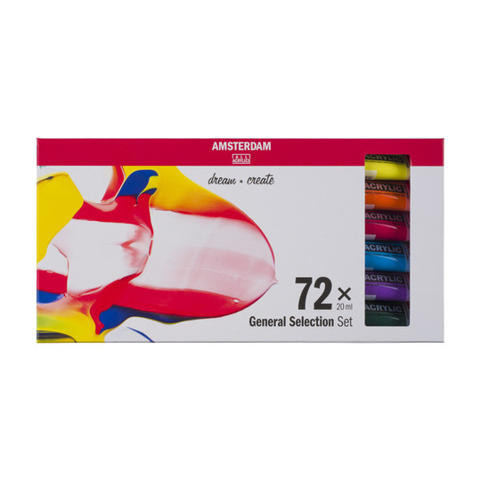 Standard Assorted Acrylic Paint Set, 72 Colors, 20 mL Each