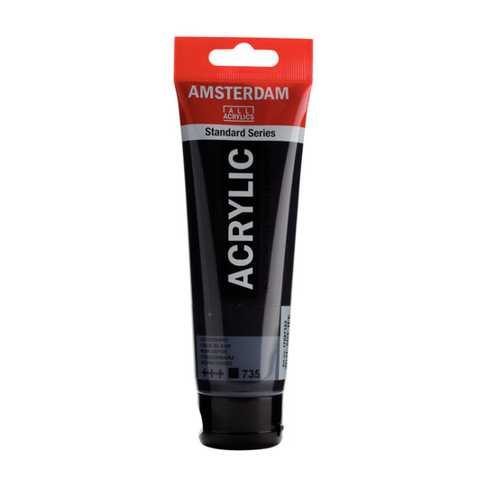 Opaque Oxyde Black Acrylic Paint, 120 mL