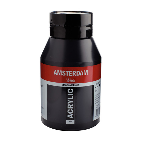 Standard Acrylic Paint Tube, 1000 mL, Lamp Black