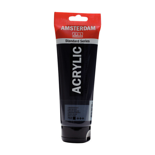 Standard Acrylic Paint, Lamp Black, 250 mL