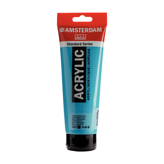 Turquoise Blue Acrylic Paint Tube, 250 mL