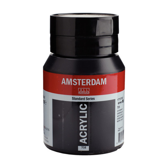 Oxide Black Acrylic Paint Tube, 500 mL
