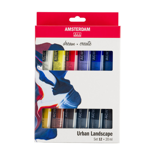Urban Landscape Acrylic Paint Set, 12 Colors, 20 mL Tubes