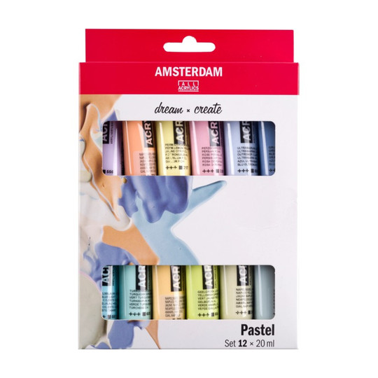 Standard Series Pastel Acrylic Paint Set, 12 Tubes