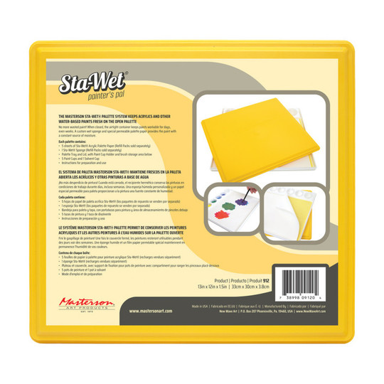 Airtight Water-Based Paint Palette System, 12 x 13 in.