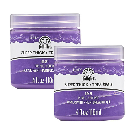 Super Thick Purple Acrylic Paint, 4 oz Jars, 2-Pack