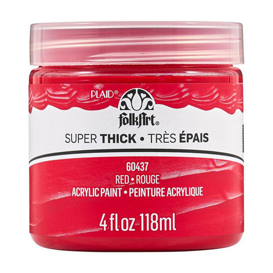 Super Thick Red Acrylic Paint, 4 oz Jar