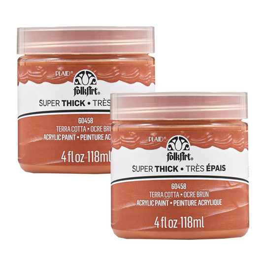 Super Thick Acrylic Paint, Terra Cotta, 4 oz, 2-Pack