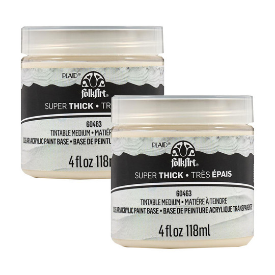 Heavy-Body Tintable Acrylic Texture Paint, 4 oz Jars, 2-Pack
