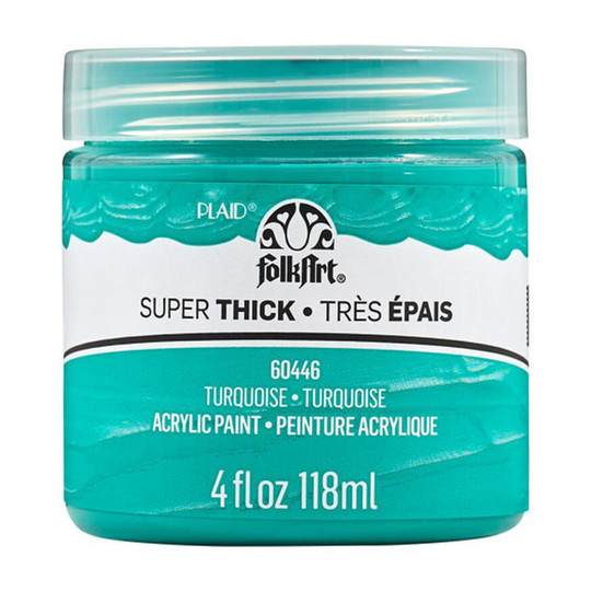 Super Thick Turquoise Acrylic Paint, 4 oz Jar