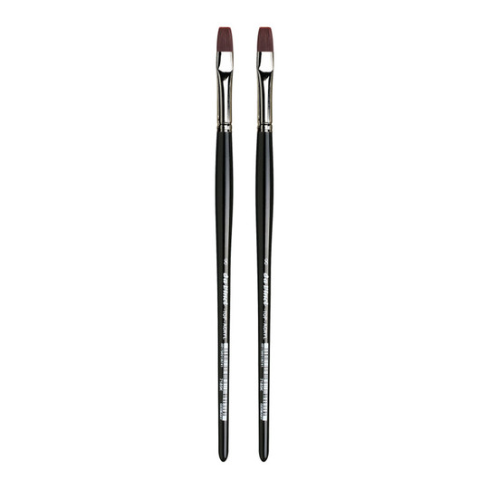 TOP-ACRYL Flat Synthetic Brush, Size 8, 2-Pack