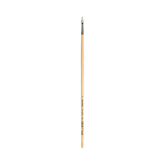 Bright White Synthetic Flat Paint Brush, Size 2