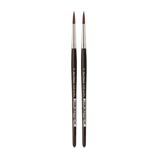 TOP-ACRYL Round Synthetic Brush, Size 6, 2-Pack