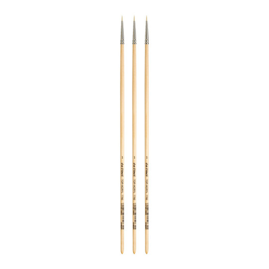 Synthetic Round Paint Brush, Size 1, Pack of 3