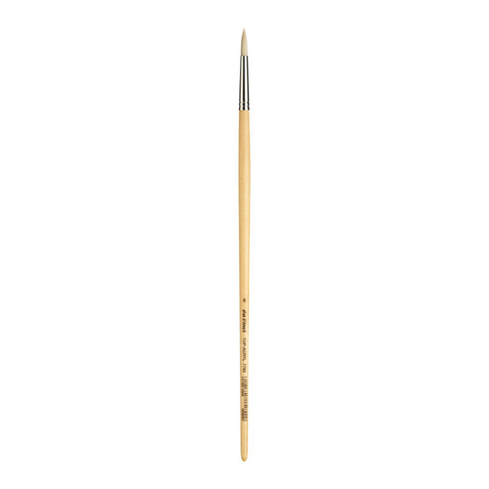 Size 8 Synthetic Round Paintbrush for Acrylic and Oil