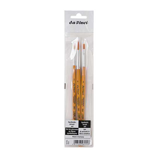 Synthetic School Paint Brush Set, 3 Pieces