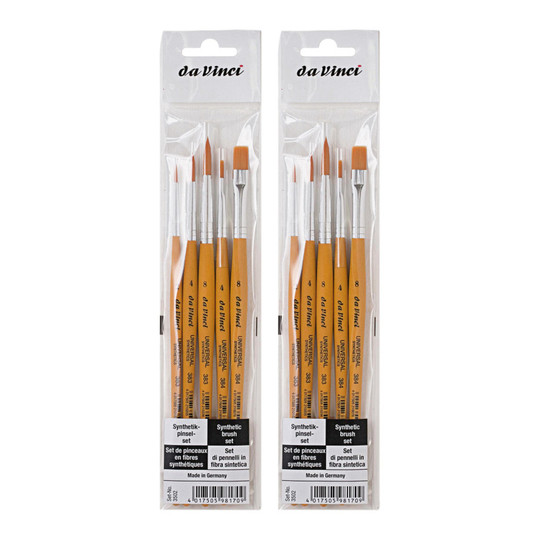Synthetic School Paint Brush Set, Assorted Shapes, 10 Brushes