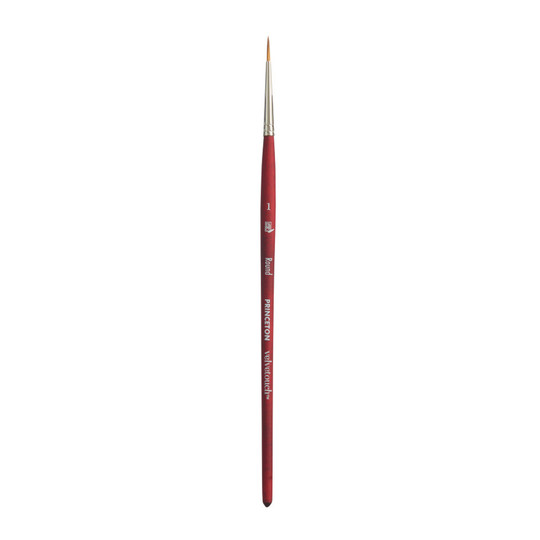 Size 1 Round Synthetic Mixed-Media Paintbrush, Scarlet