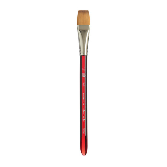 Synthetic Wash Paintbrush, Short Handle, Scarlet, 3/4 in.
