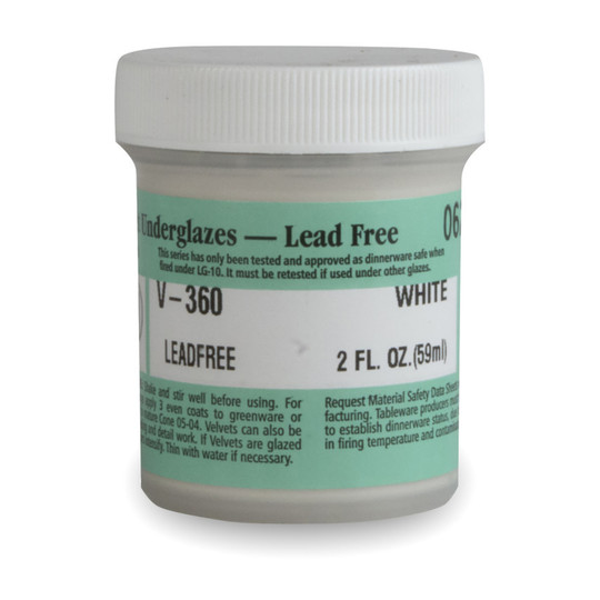 White Ceramic Underglaze, 2 oz
