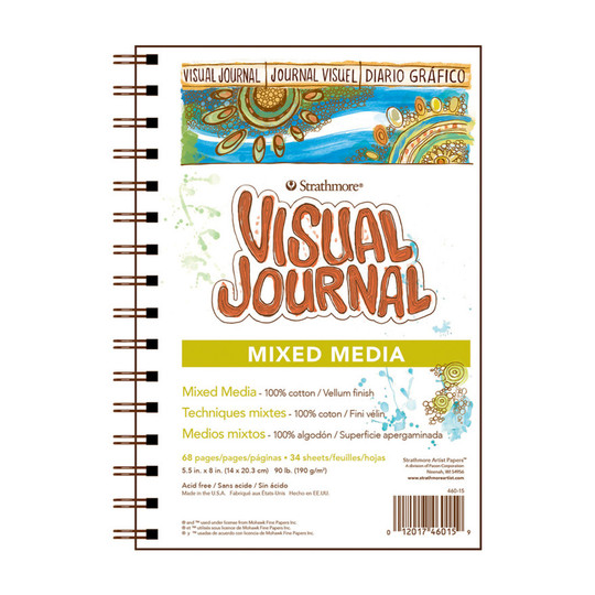 Mixed Media Visual Journal Paper Pad, 34 Sheets, 5.5 x 8 in