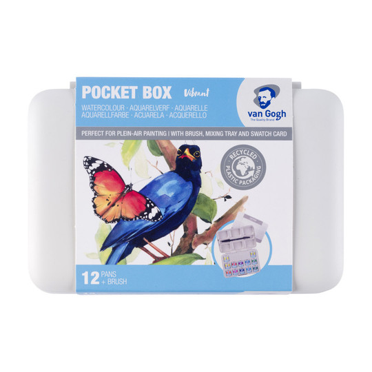 12-Half Pan Watercolor Pocket Box Set
