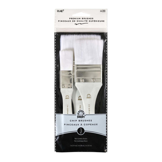 White Nylon Chip Brush Set, 3 Pieces