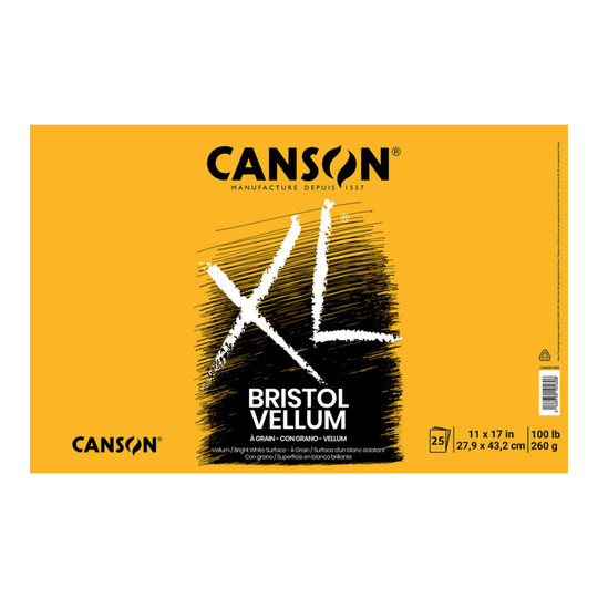 Bristol Vellum Paper Pad, 11 x 17 in., 25 Sheets