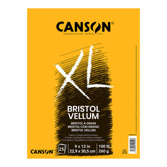 Bristol Vellum Paper Pad, 9 x 12 in., 25 Sheets