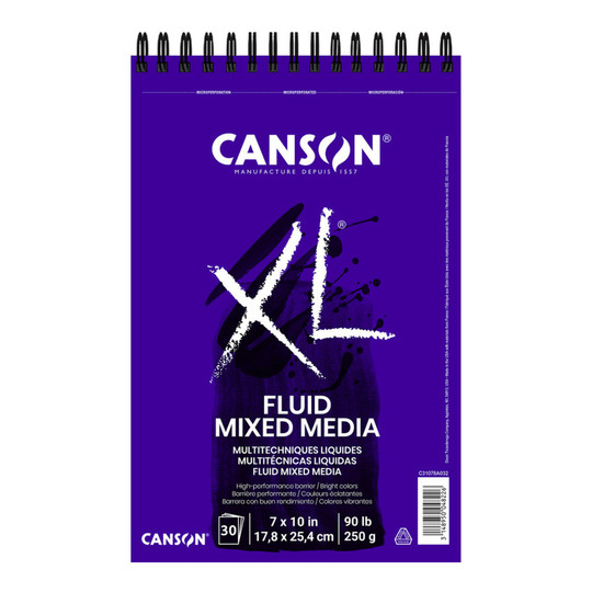 Mixed Media Pad with Top Wire Binding, 7 x 10 in., 30 Sheets