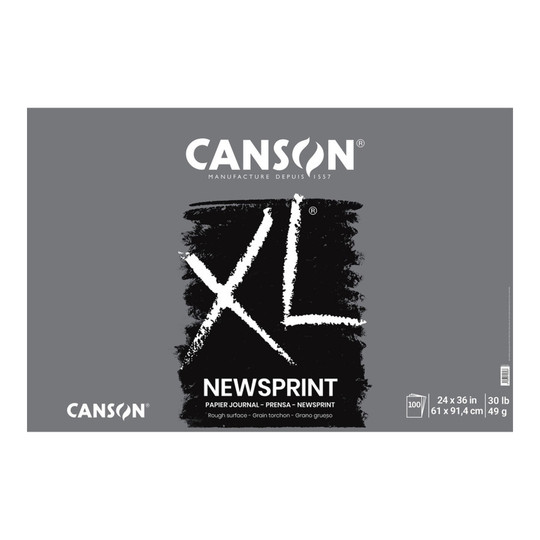 100-Sheet Newsprint Pad with Foldover Binding, 24 x 36 Inches