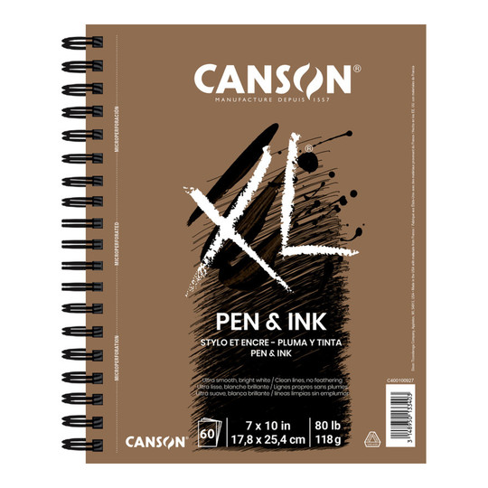 XL Series Pen & Ink Pad, Side Wire Bound, 60 Sheets, 7 x 10 in.