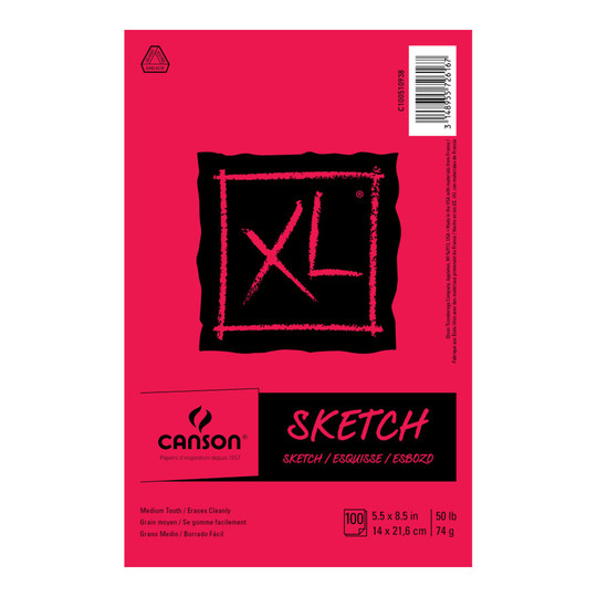 100-Sheet Foldover Sketch Pad, 5.5 x 8.5 Inches