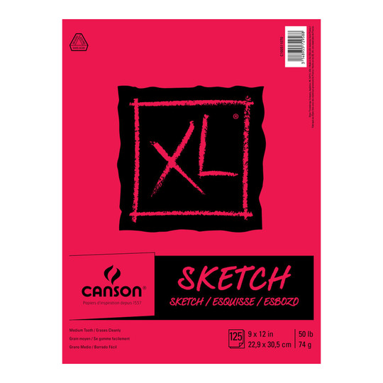 XL Series 9 x 12 White Sketch Pad, 25 Sheets